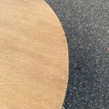 Table basse table d’appoint scandinave pieds compas rénovée en bois brut