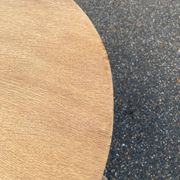 Table basse table d’appoint scandinave pieds compas rénovée en bois brut