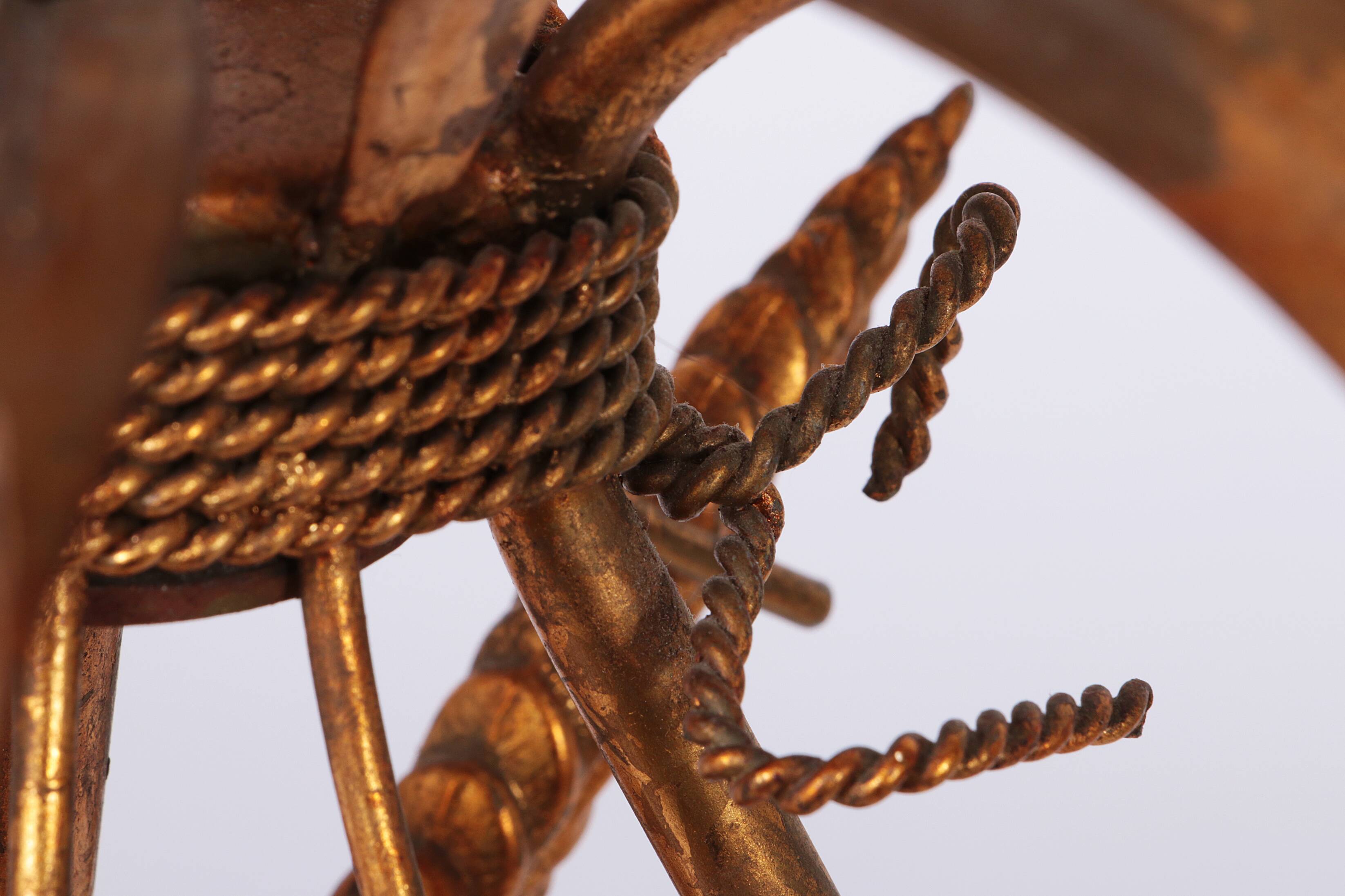 Gilt ‘Sheaf of Wheat’ Table Light, Florentine Table Lamp by Hans Kögl, 1960s