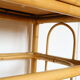 Rattan and wicker console, two drawers