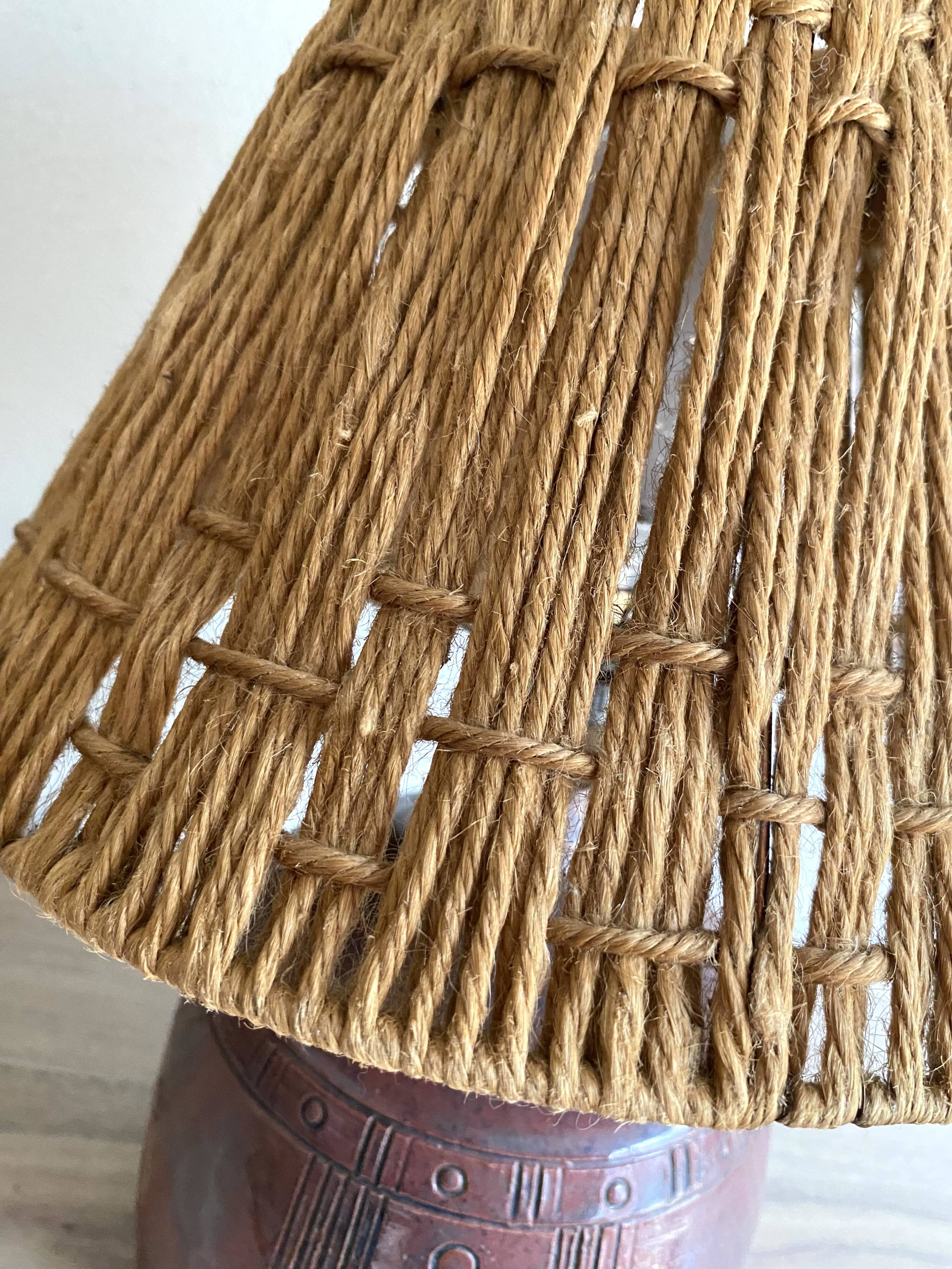 Majorcan lamp, fabric cable 2M, rope shade