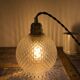 Lampe baladeuse vintage en verre ciselé électrifiée à neuf