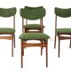 Set of 4 dining chairs 'Cindy' - new upholstery - mid century modern - teak