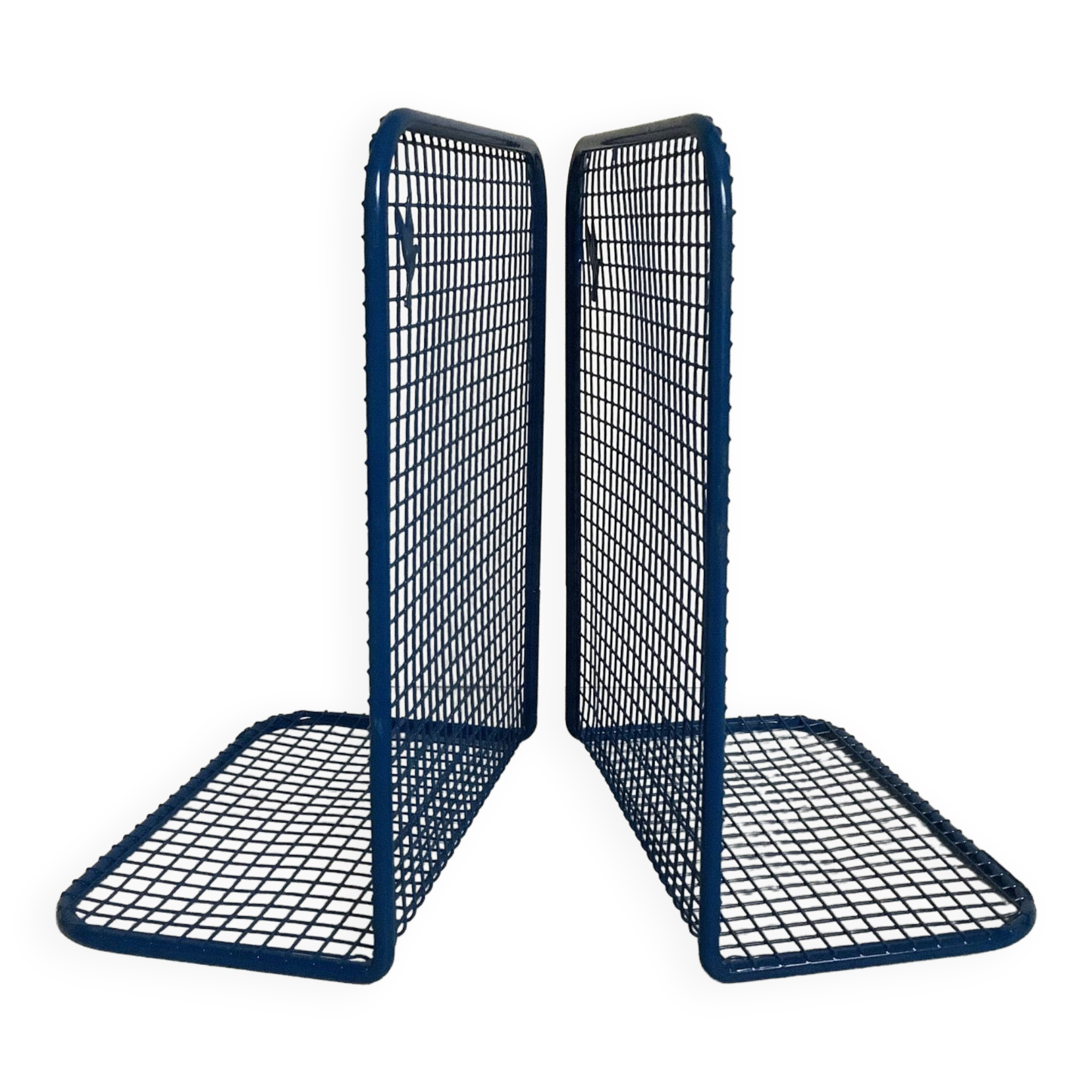 Pair of blue mesh bookends