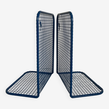 Pair of blue mesh bookends