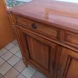 Louis XVI style cherry wood 3-door sideboard