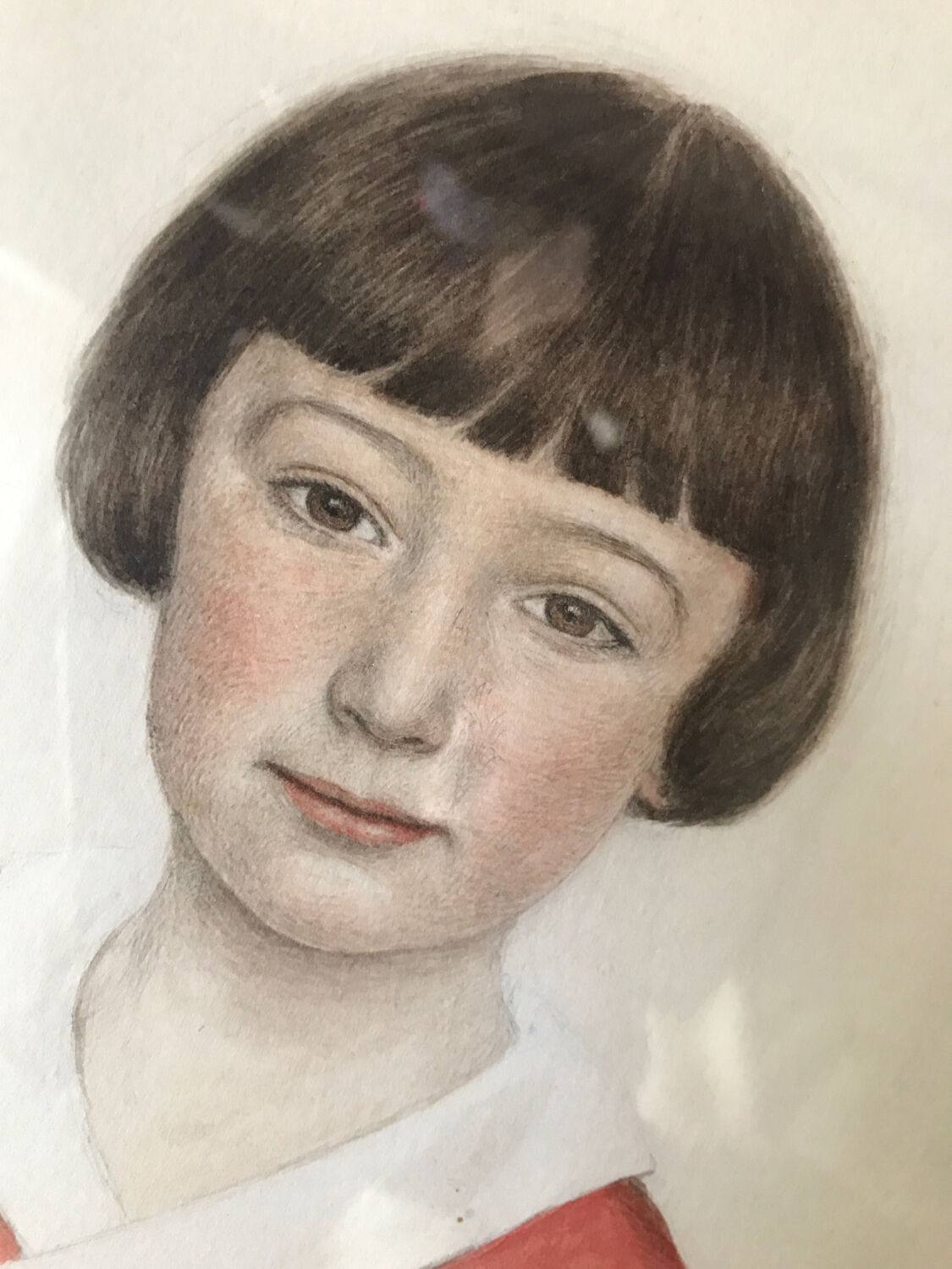 Portrait of a watercolor girl