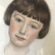 Portrait of a watercolor girl