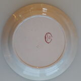 Hollow plate in badonviller earthenware, model "summer"
