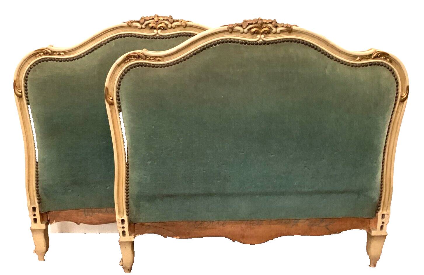 Bench daybed in lacquered and gilded wood 20th century