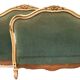 Bench daybed in lacquered and gilded wood 20th century