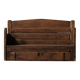 Folk art chest bench, Catalonia, 1800