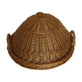 Cloche en osier et son plateau