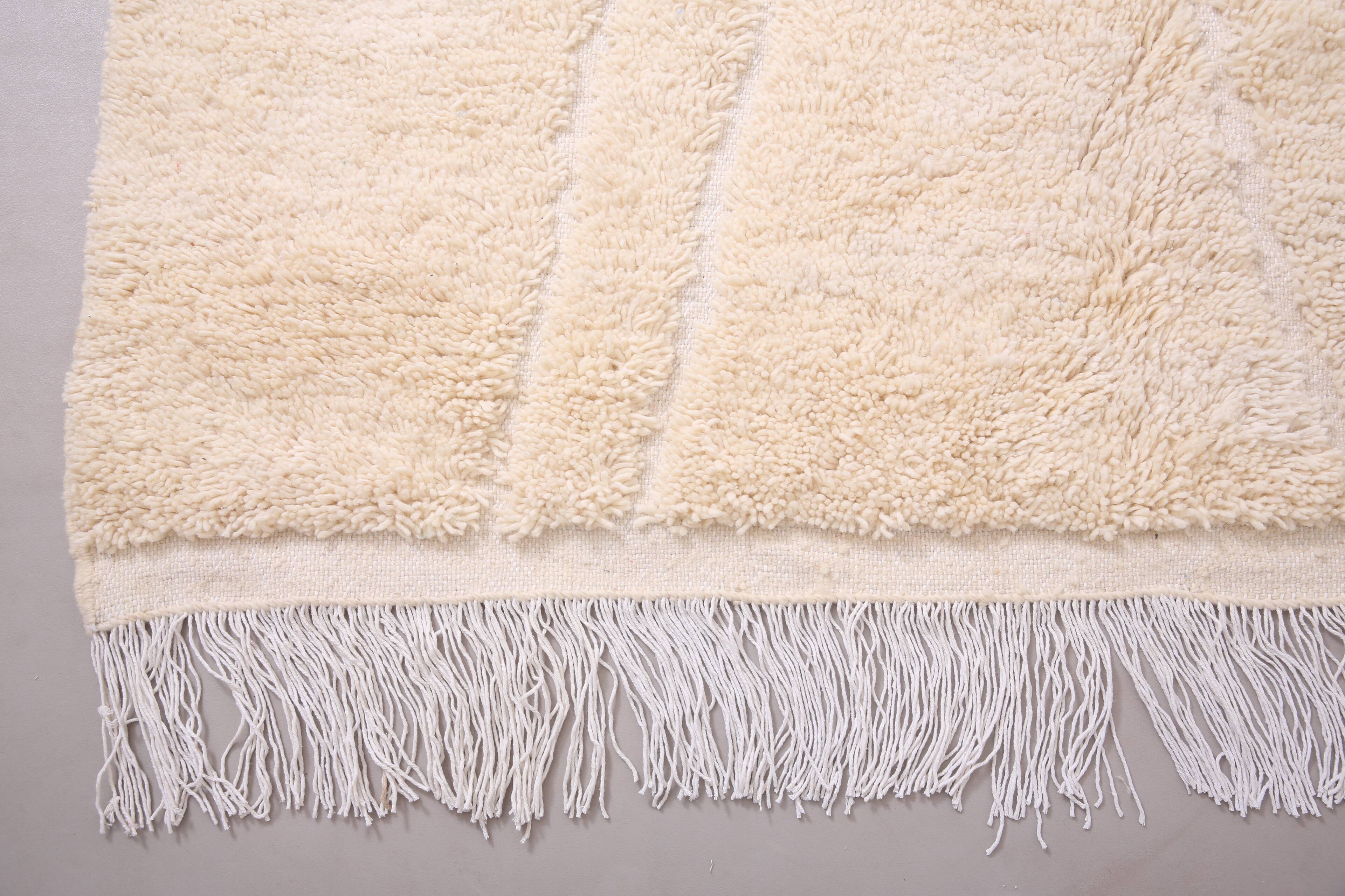 Beige Beni Ourain rug 290 x 360 cm - Moroccan Rug Handmade - Berber Rug