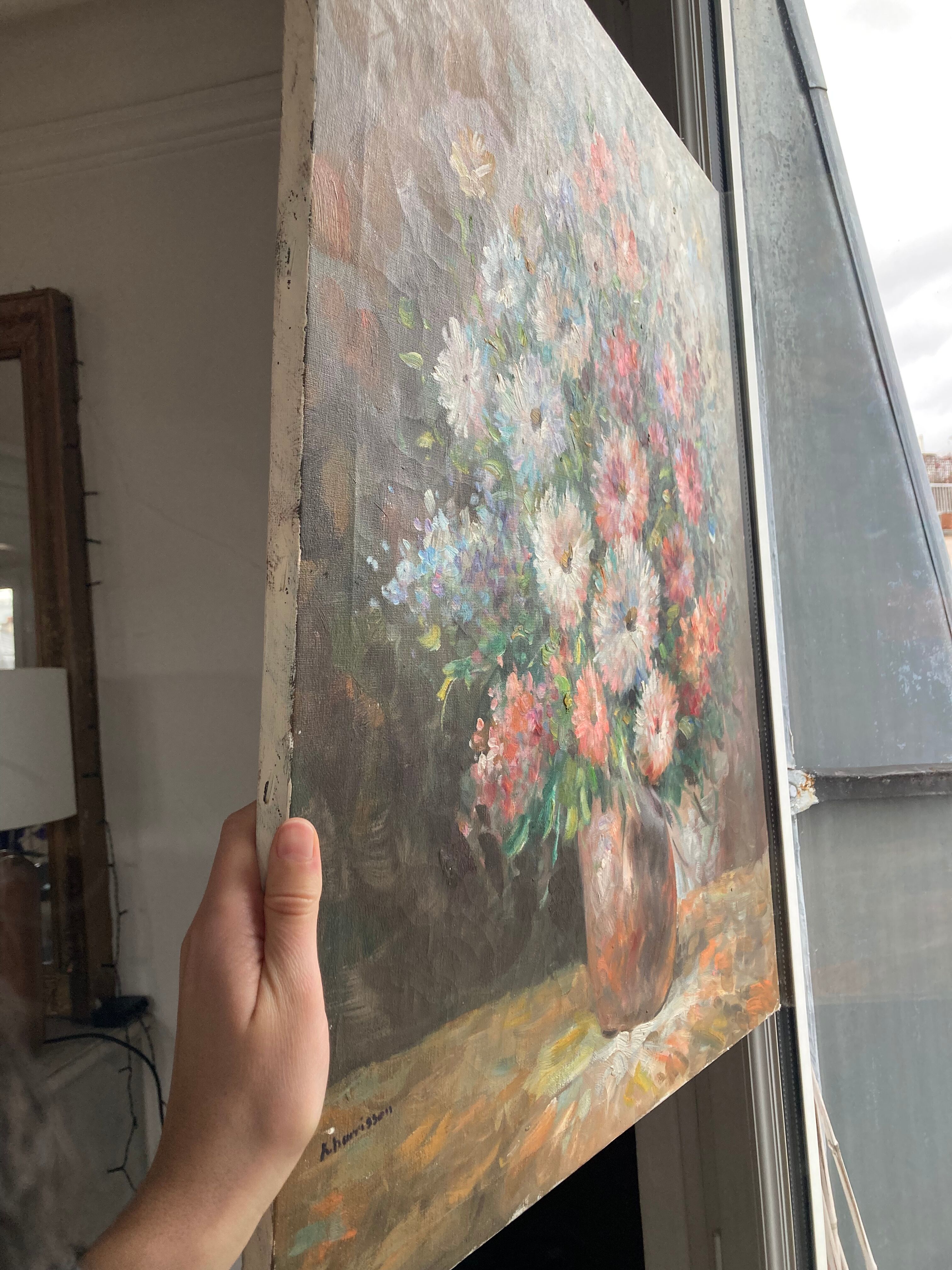 Canvas bouquet of flowers