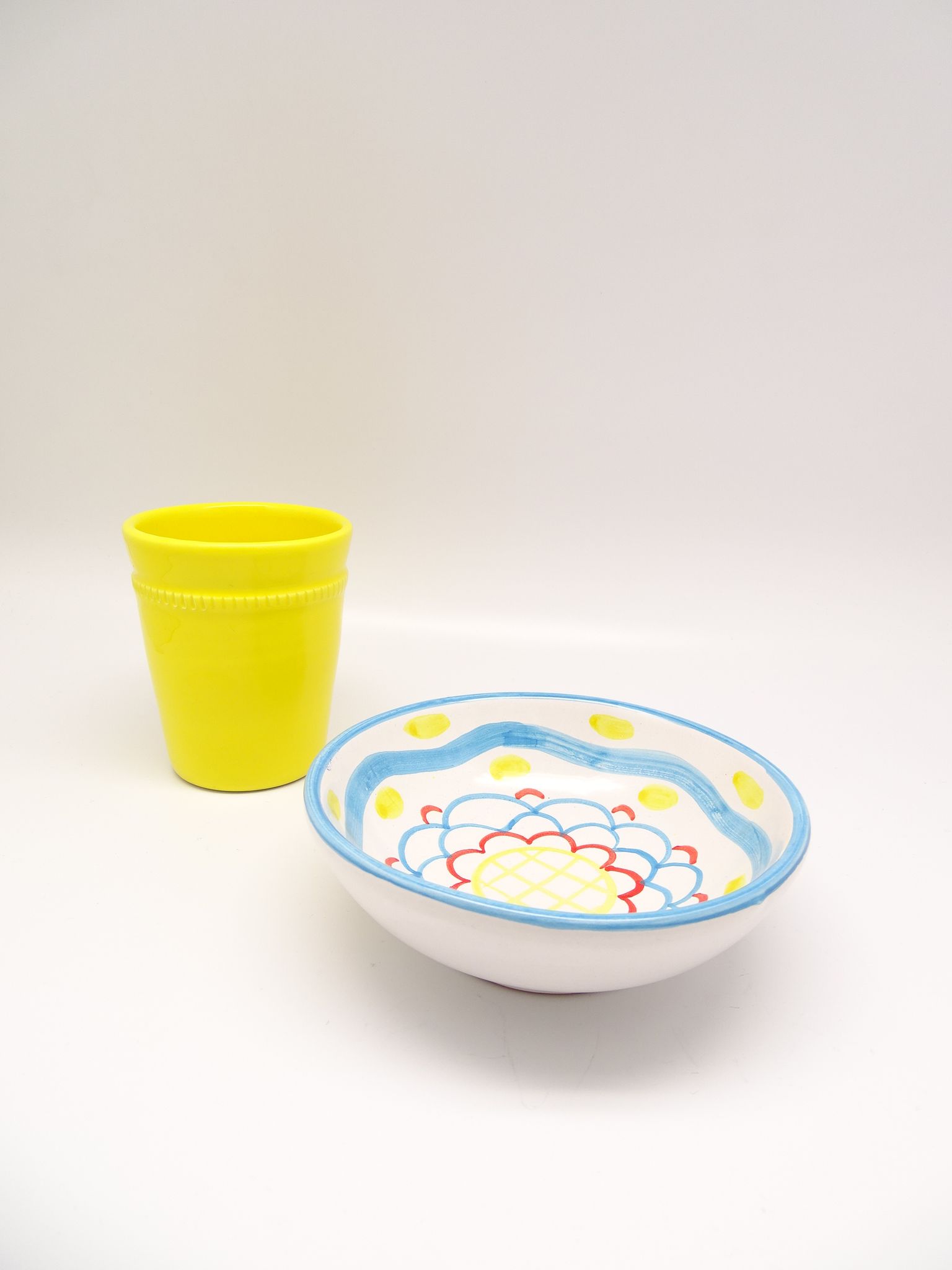 Multicolored bowl in Italian ceramic