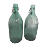 Lot of 2 glass bottles Aguas de Lajanron