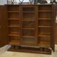 Brutalist display cabinet in oak by Charles Dudouyt, 1940s.
