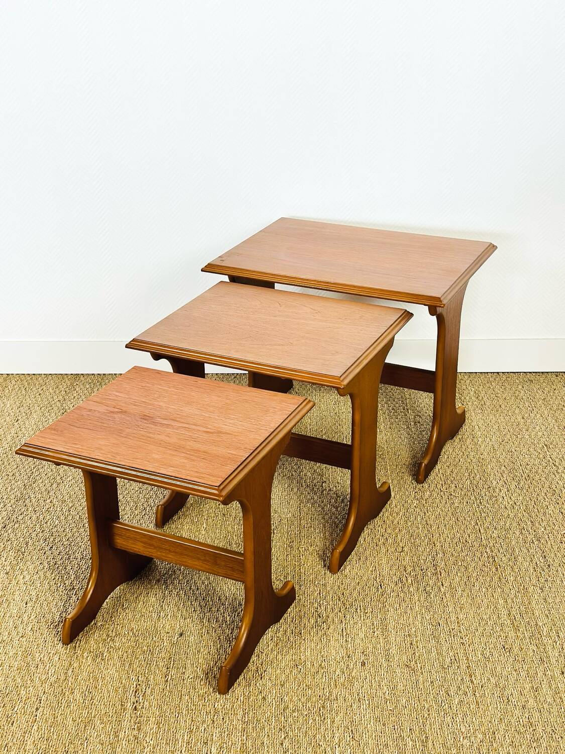 1960s Scandinavian nesting coffee table in teak