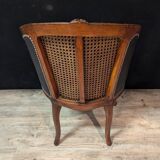 Louis XV office chair with canework