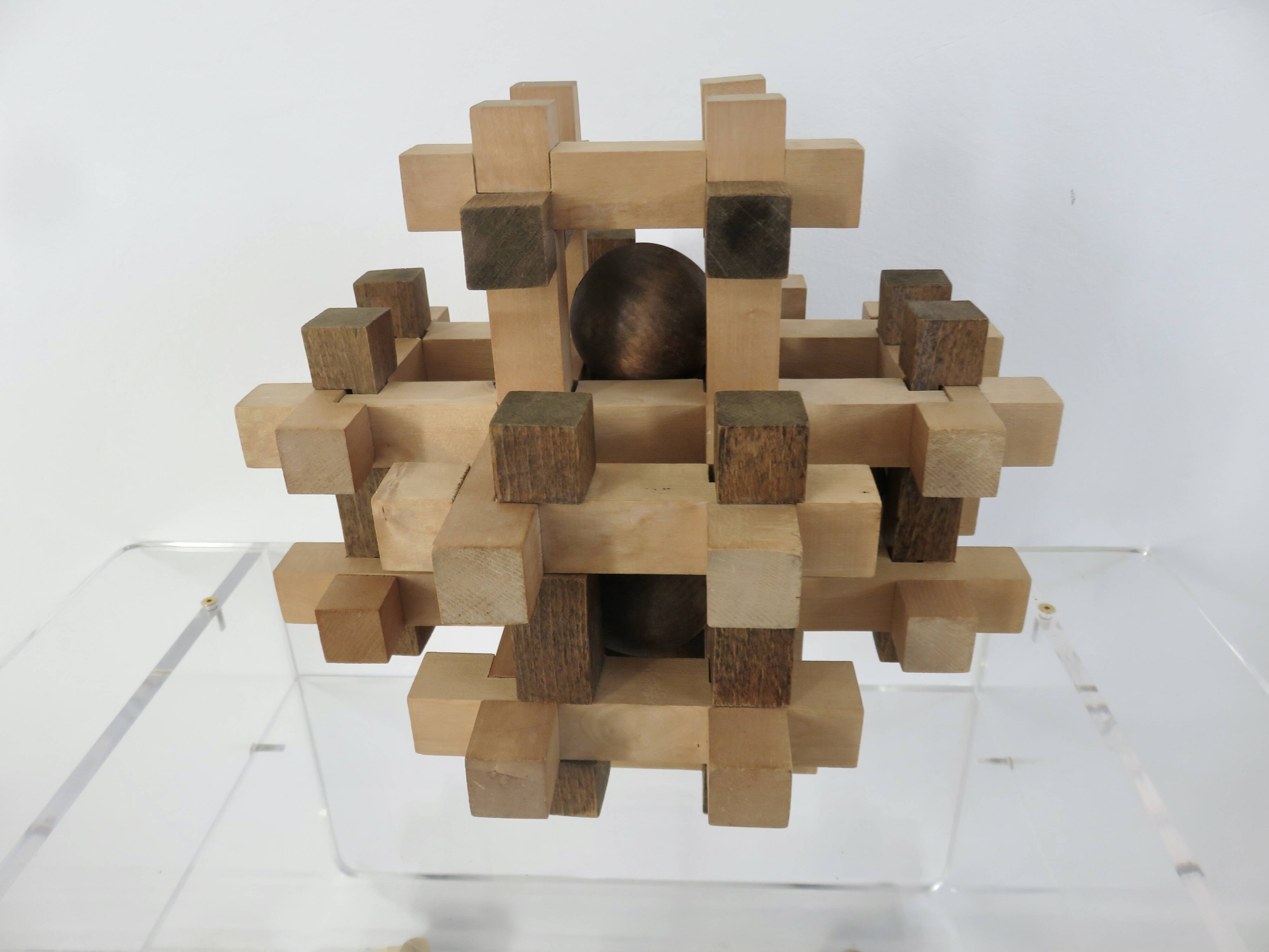 XXL wooden puzzle, multi-balls, 1970