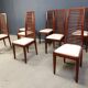 Set of 8 Italian high back dining chairs, 1980s