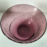 Large Biot style bubble glass salad bowl