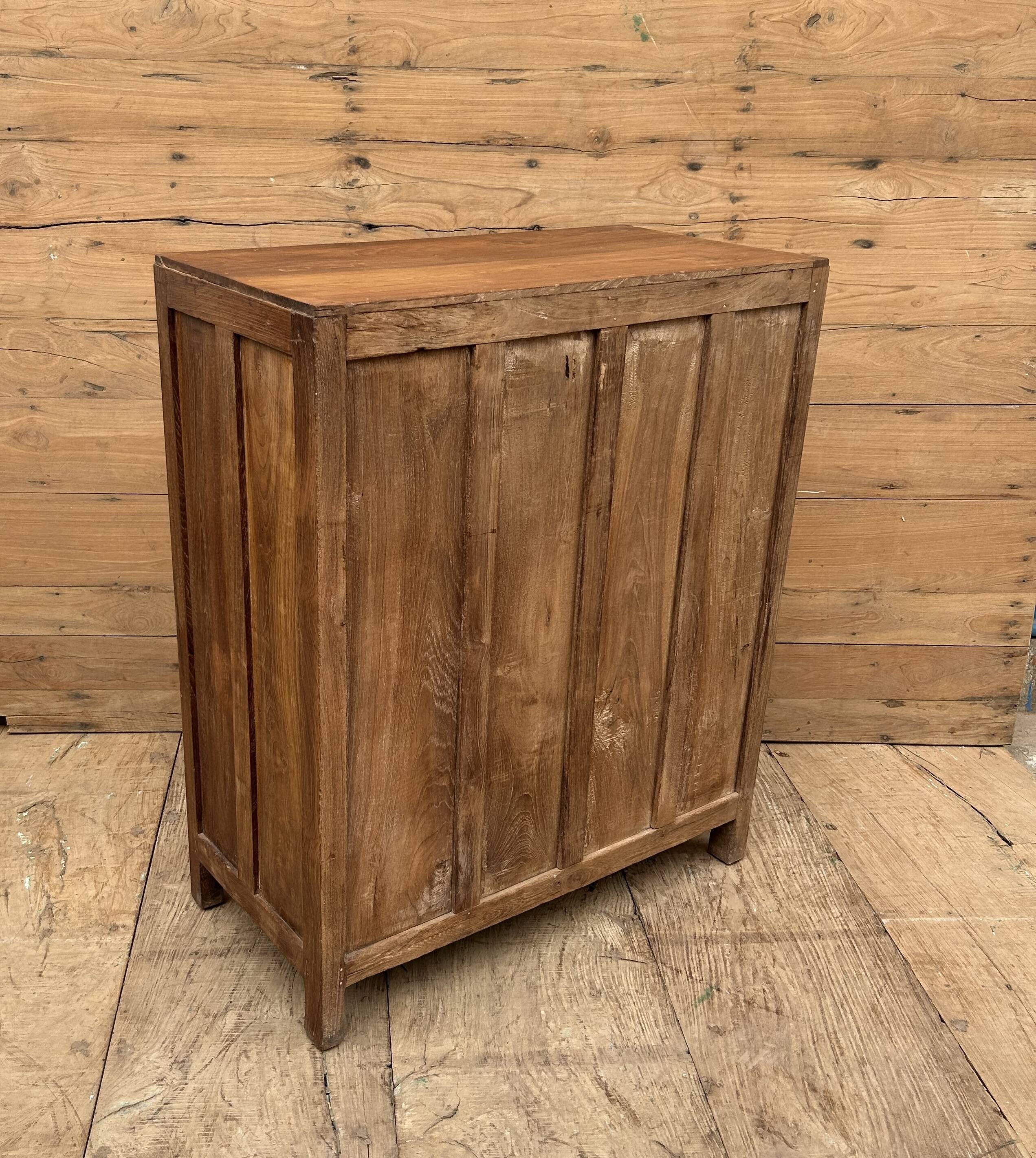 glass-fronted buffet in Burmese teak
