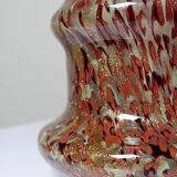 Speckled glass vase with aventurine and copper inclusions in the Art Deco Legras style
