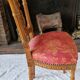 Lyre back chair in carved wood, Louis XVI style, late 19th century.