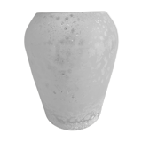 White frosted glass vase