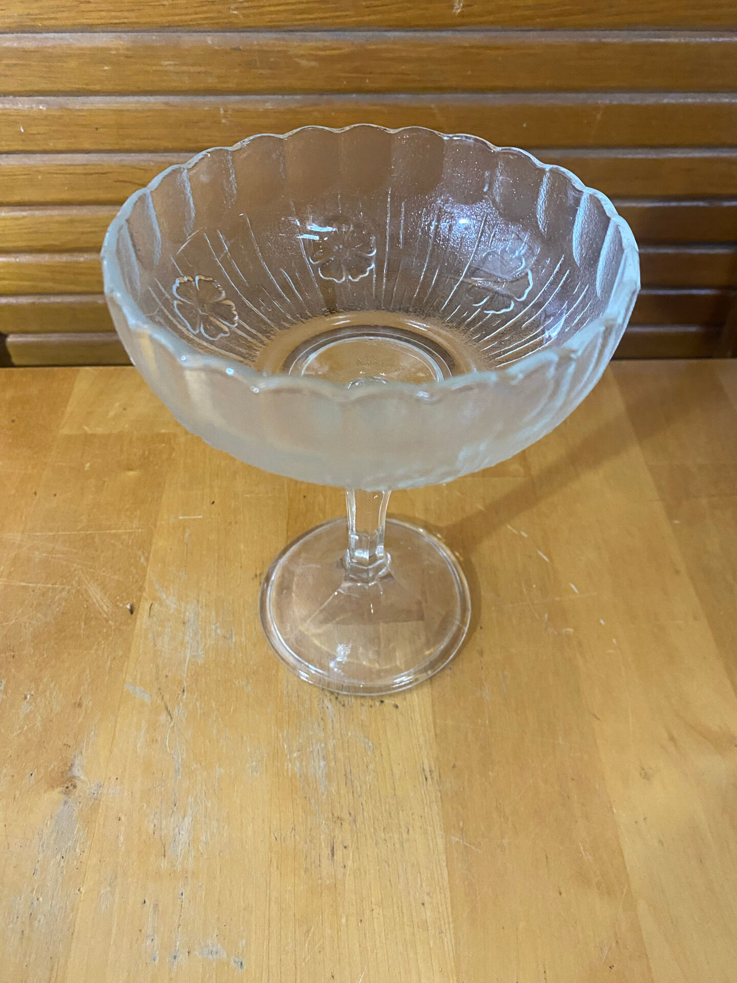 Set of 5 ice cream bowls bormioli rocco model america 20’s soft glass