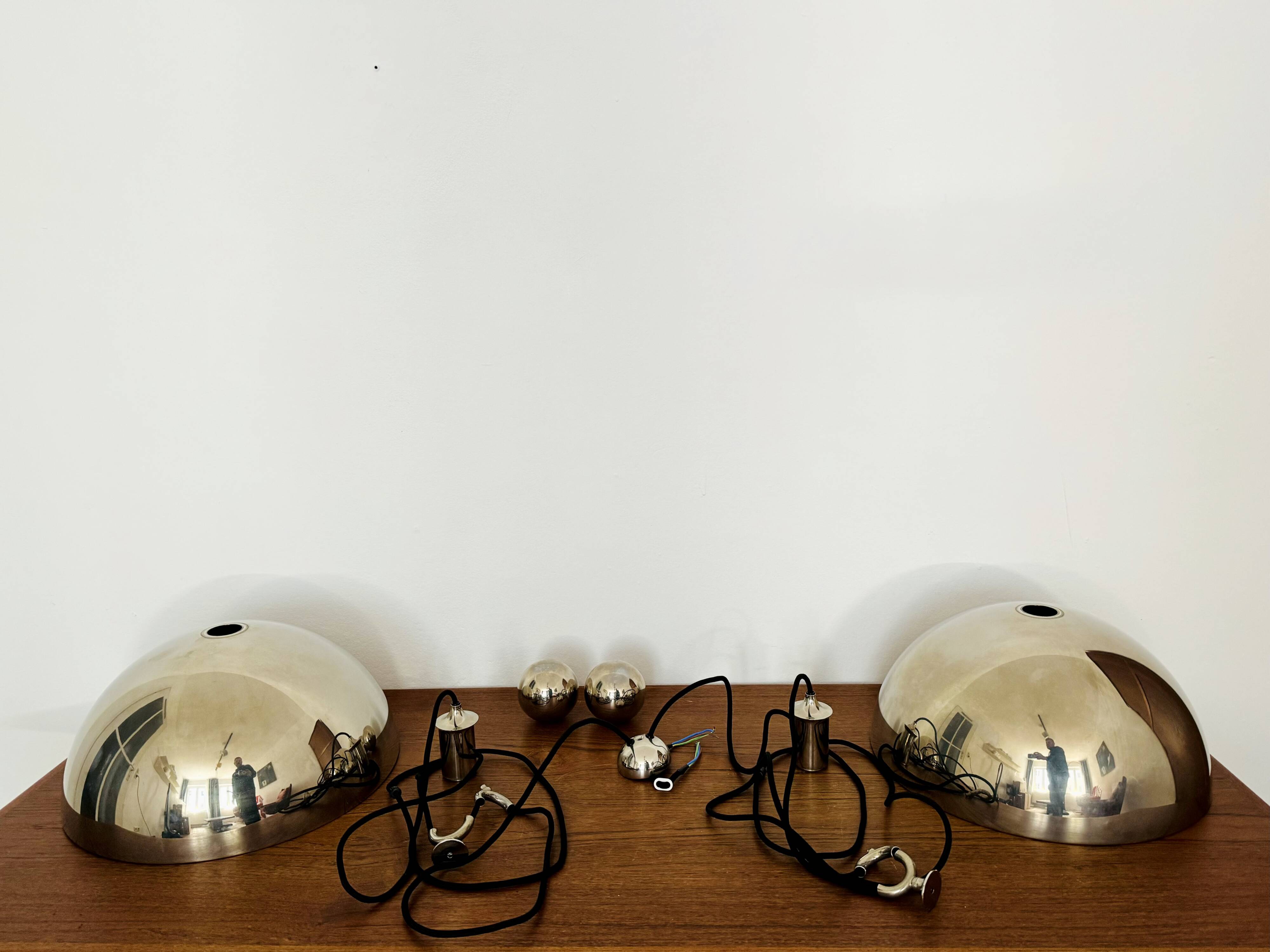 Adjustable Double Posa40 Nickel Plated Pendant Lamp by Florian Schulz