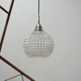 Late 20th dutch glass ball pendant light