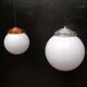 Opaline glass ball pendant lights