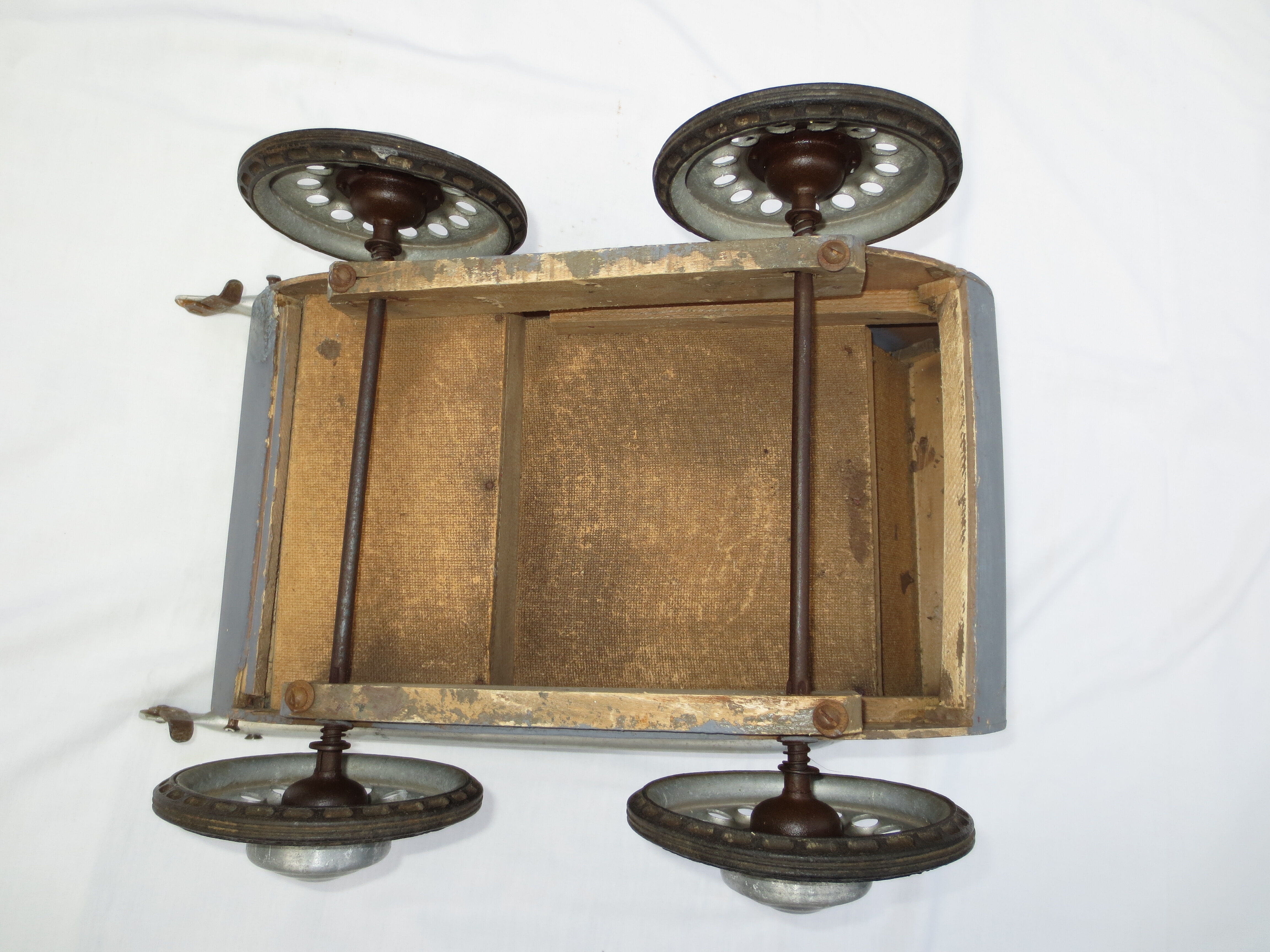 40 year old doll stroller, wood and aluminum