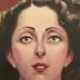 Peinture sur bois 1950