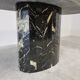 Vintage oval black marble dining table, 1970s
