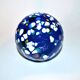 Biot vase in blue bubbled blown glass, design 2000, signed Arnold