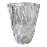 Small twisted glass vase, sleek modern design