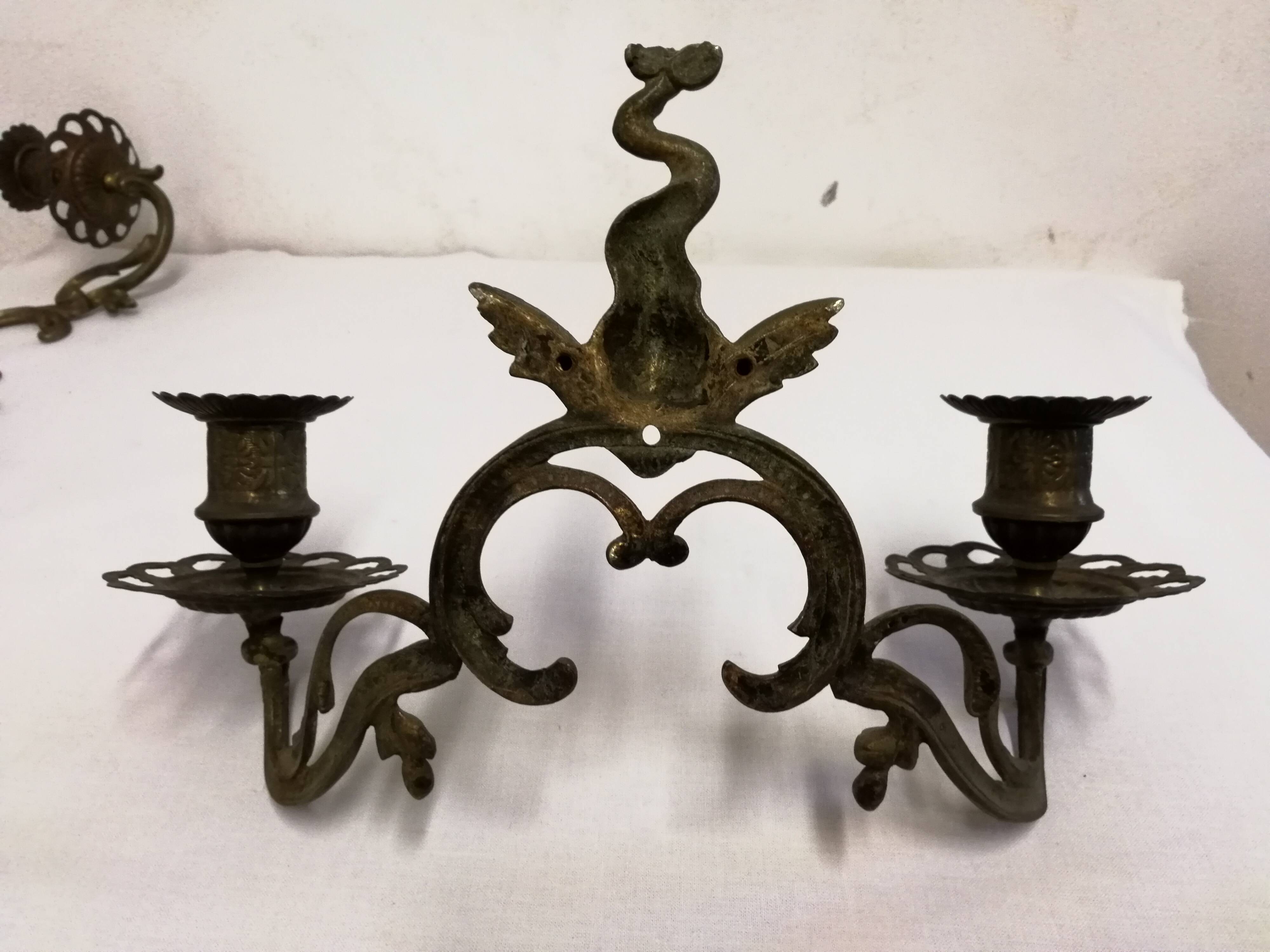 Appliques Bougeoirs En Bronze