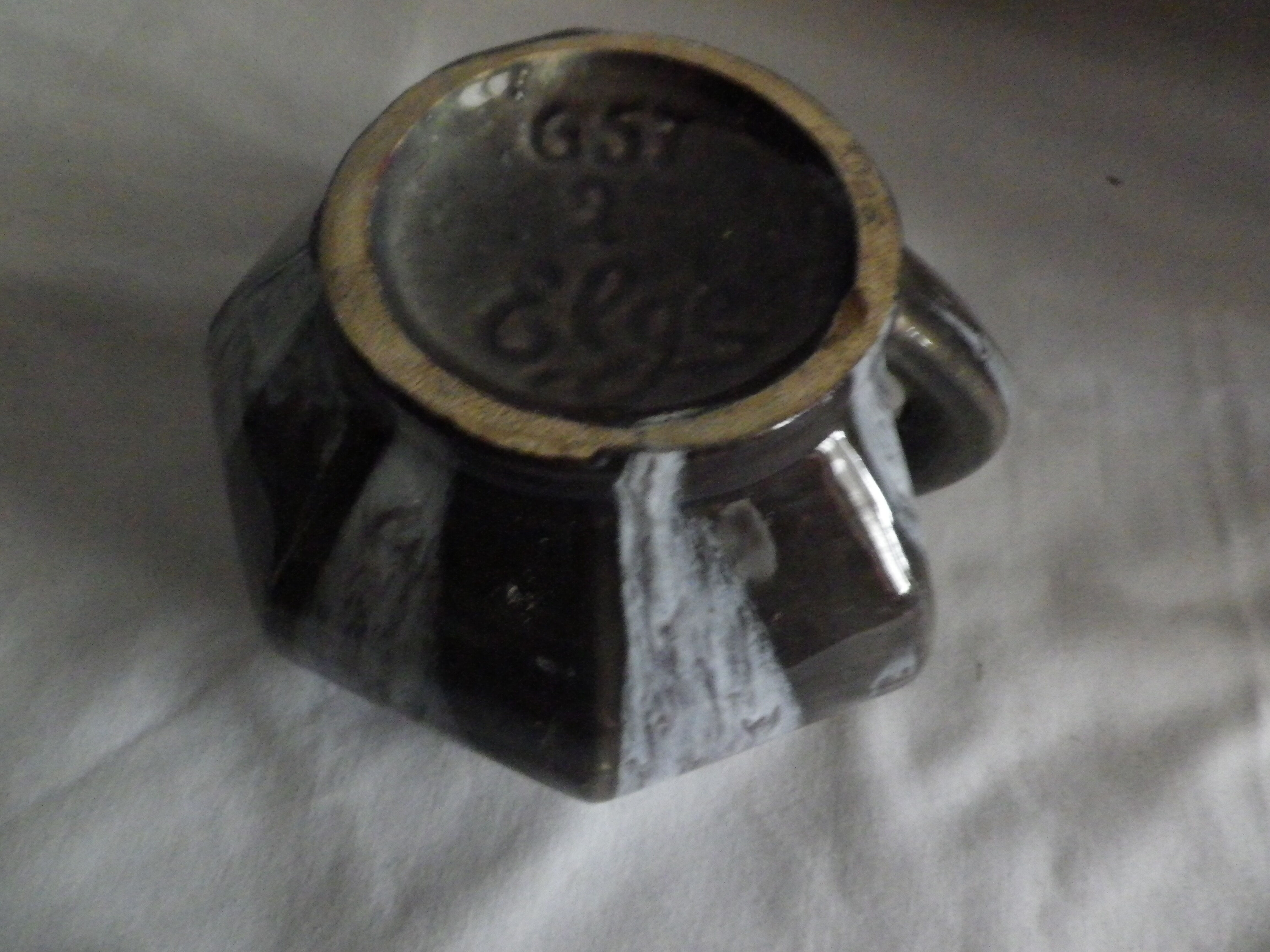 Pot à lait marbré gris