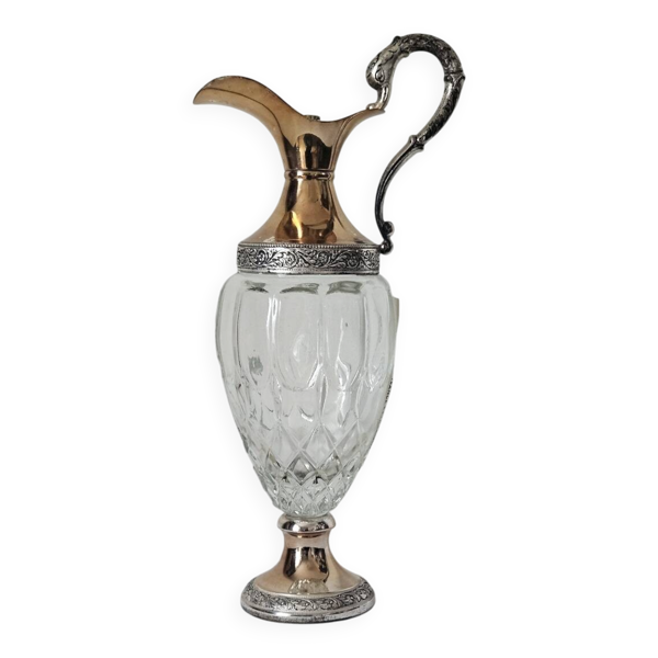 Carafe Italienne métal argenté vintage
