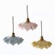 Lot de trois suspensions vintage en verre pastel