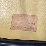 Fibreglass chair skai vinyl DSR Eiffel yellow Eames Herman Miller