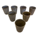 Série De 7 Tasses Gobelets DIGOIN Grès Beige Made In France Vintage #E