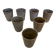 Série De 7 Tasses Gobelets DIGOIN Grès Beige Made In France Vintage #E