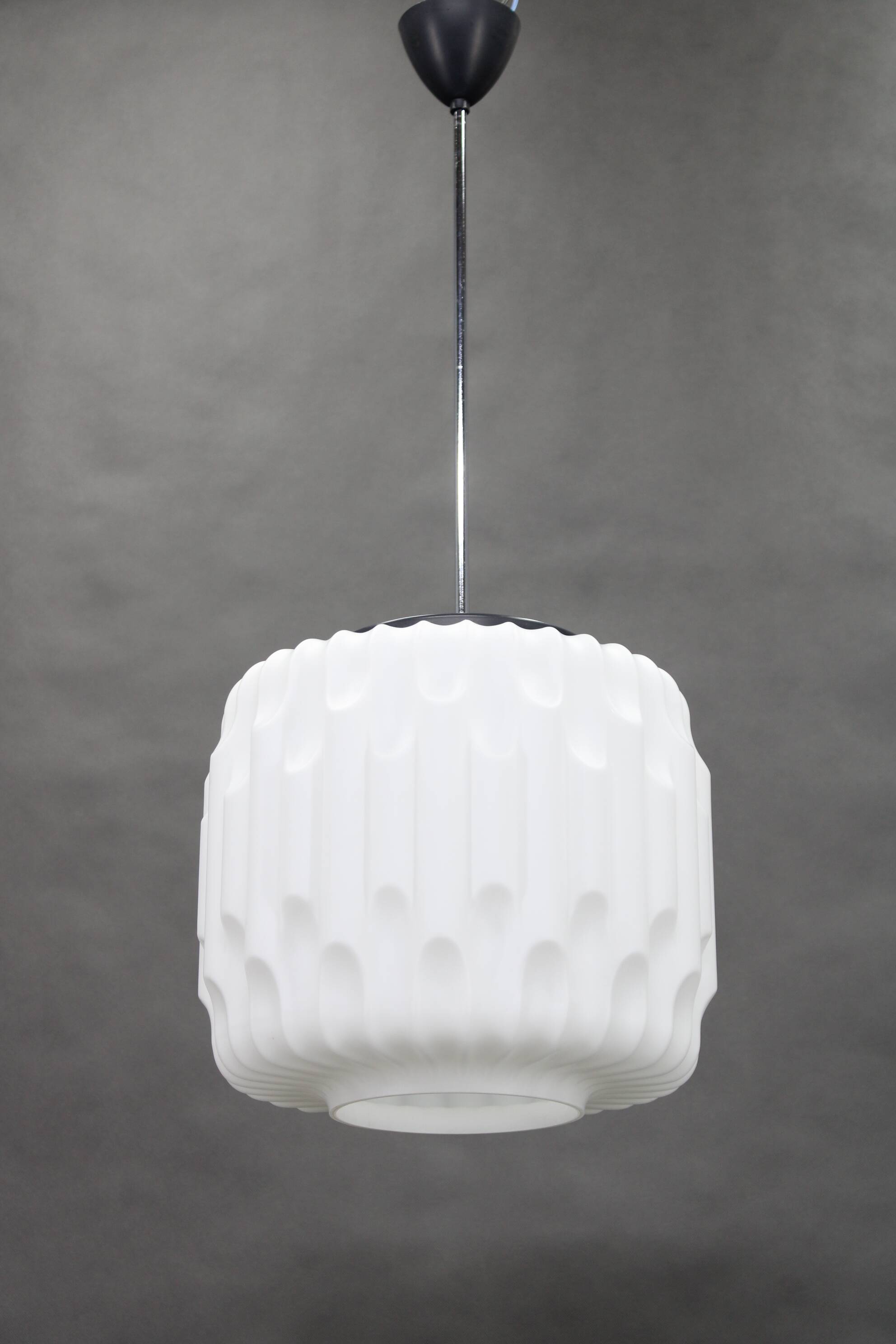1970s Glass Pendant Light, Czechoslovakia