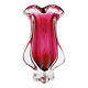 Organic Art Vase Josef Hospodka - Sommerso Ruby/Mandarin