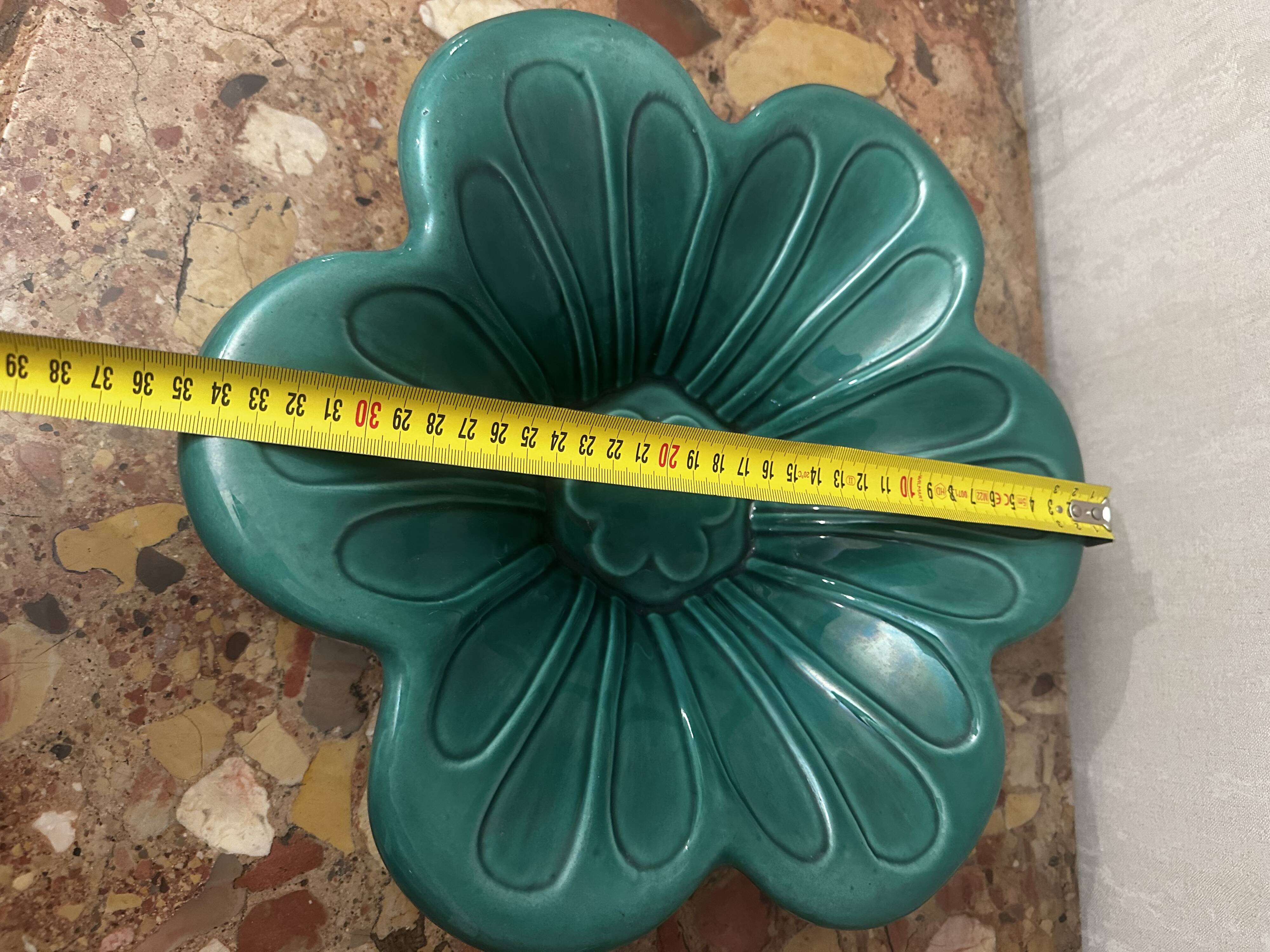 CAB Art Ceramics of Bordeaux - Large green art-deco centerpiece